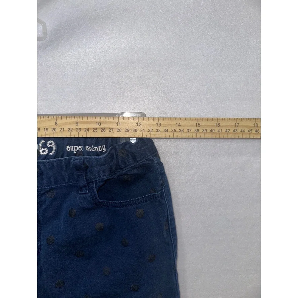 Gap 1969 Kids Boys Size 12 Jeans Blue‎ Polka Dot Super Skinny Mid Rise Denim